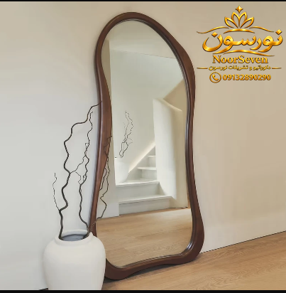 آینه دفرمه قاب چوبی - Image 2