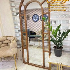 آینه قاب پنجره ای چوبی