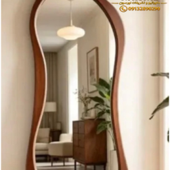 آینه دفرمه قاب چوبی