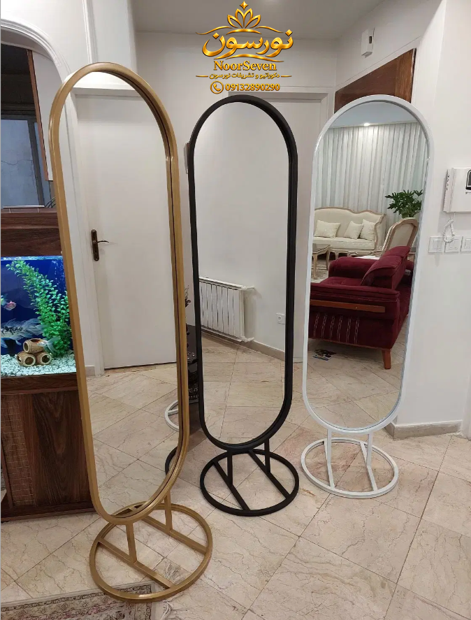 آینه کپسولی پایهدار قاب فلزی - Image 5