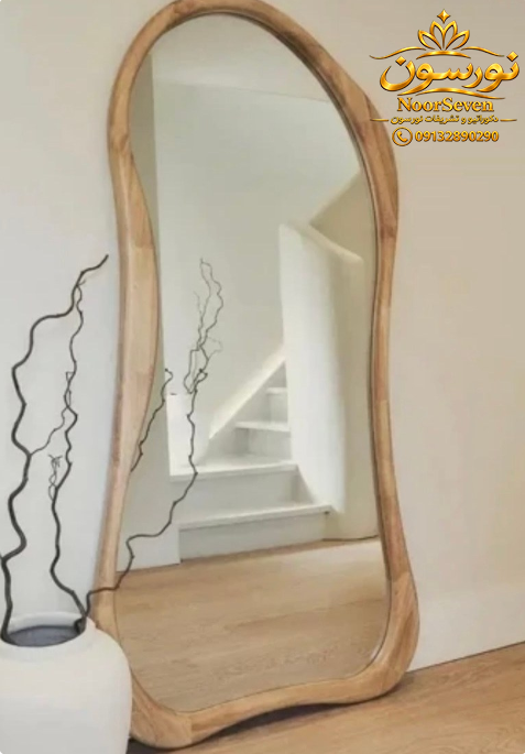 آینه دفرمه قاب چوبی - Image 6